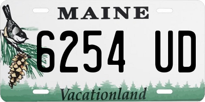 ME license plate 6254UD