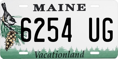 ME license plate 6254UG