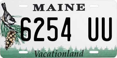 ME license plate 6254UU