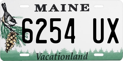 ME license plate 6254UX