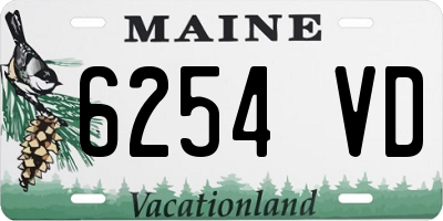 ME license plate 6254VD