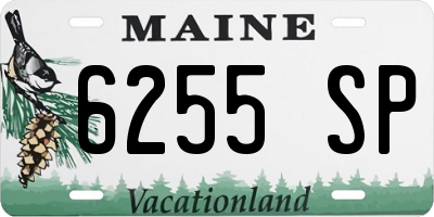 ME license plate 6255SP