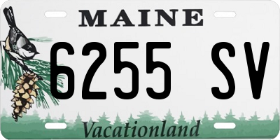 ME license plate 6255SV