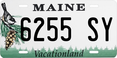 ME license plate 6255SY