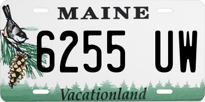 ME license plate 6255UW