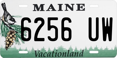 ME license plate 6256UW