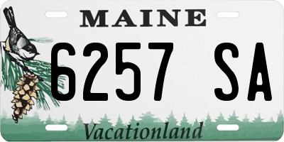 ME license plate 6257SA