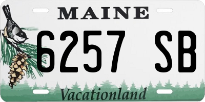 ME license plate 6257SB