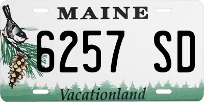 ME license plate 6257SD