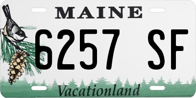 ME license plate 6257SF