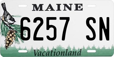 ME license plate 6257SN