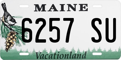 ME license plate 6257SU
