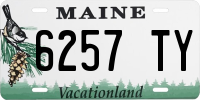 ME license plate 6257TY