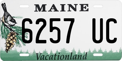 ME license plate 6257UC