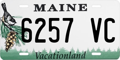 ME license plate 6257VC