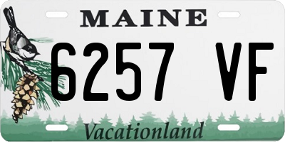 ME license plate 6257VF