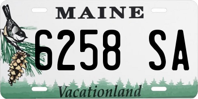 ME license plate 6258SA