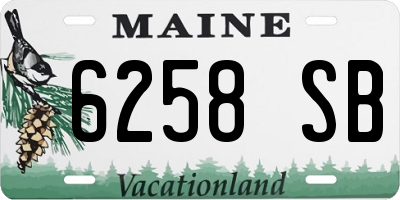 ME license plate 6258SB