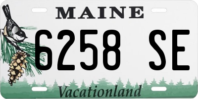 ME license plate 6258SE