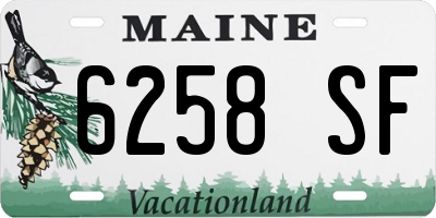 ME license plate 6258SF