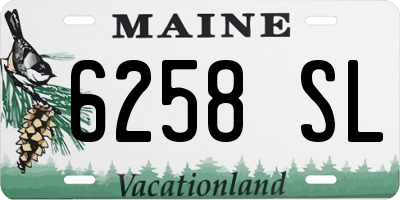 ME license plate 6258SL