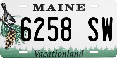 ME license plate 6258SW