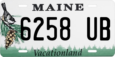 ME license plate 6258UB