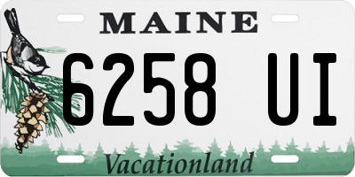 ME license plate 6258UI