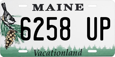 ME license plate 6258UP