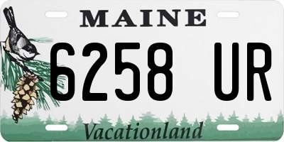 ME license plate 6258UR