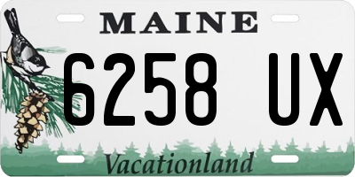 ME license plate 6258UX