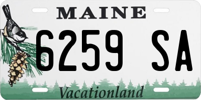 ME license plate 6259SA