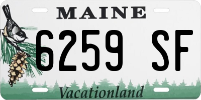 ME license plate 6259SF
