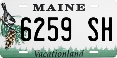ME license plate 6259SH