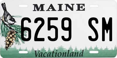 ME license plate 6259SM