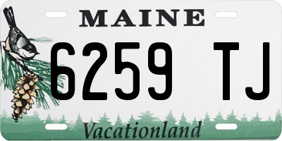 ME license plate 6259TJ