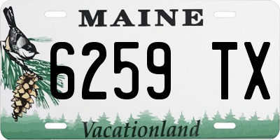 ME license plate 6259TX