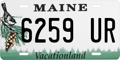 ME license plate 6259UR