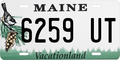 ME license plate 6259UT