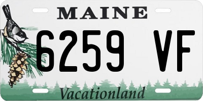 ME license plate 6259VF
