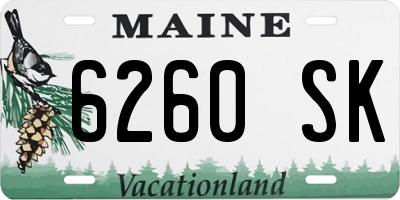 ME license plate 6260SK