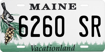 ME license plate 6260SR