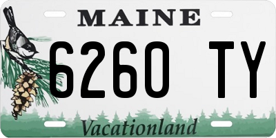ME license plate 6260TY