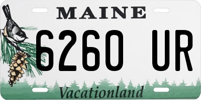 ME license plate 6260UR