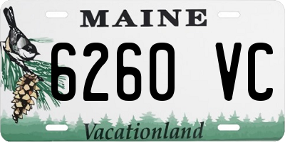 ME license plate 6260VC