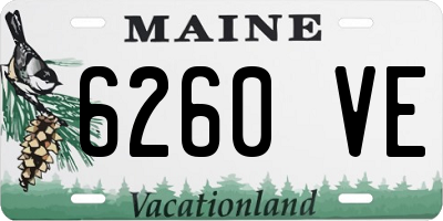 ME license plate 6260VE