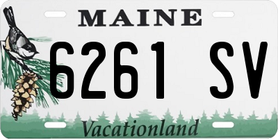 ME license plate 6261SV