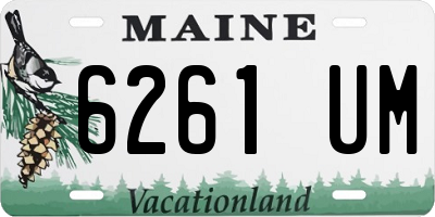 ME license plate 6261UM