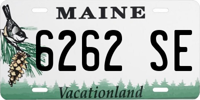 ME license plate 6262SE