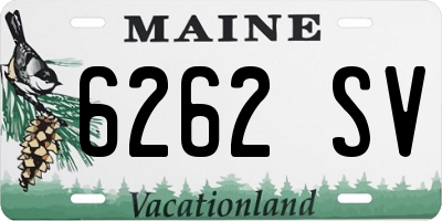 ME license plate 6262SV